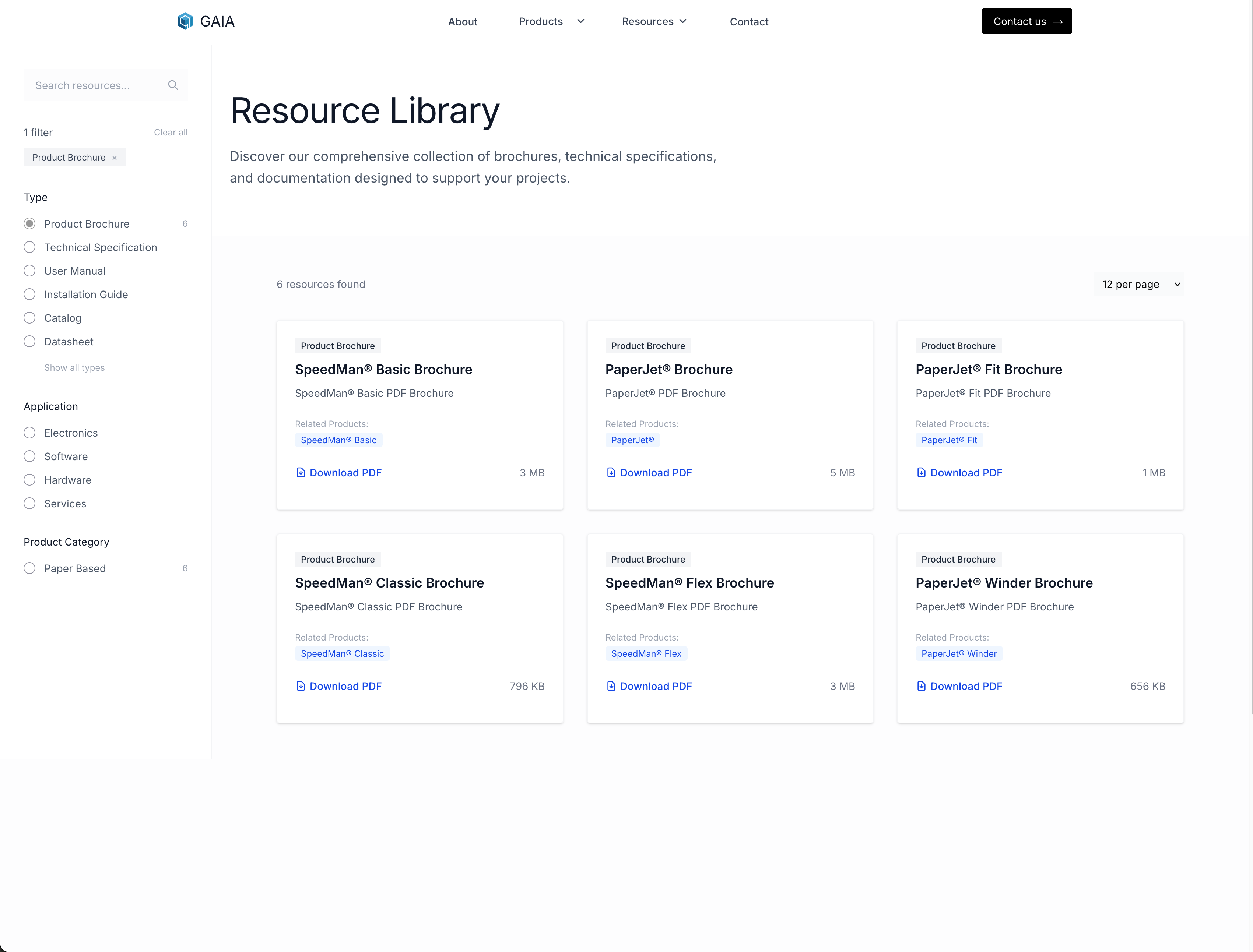Resource Center Page